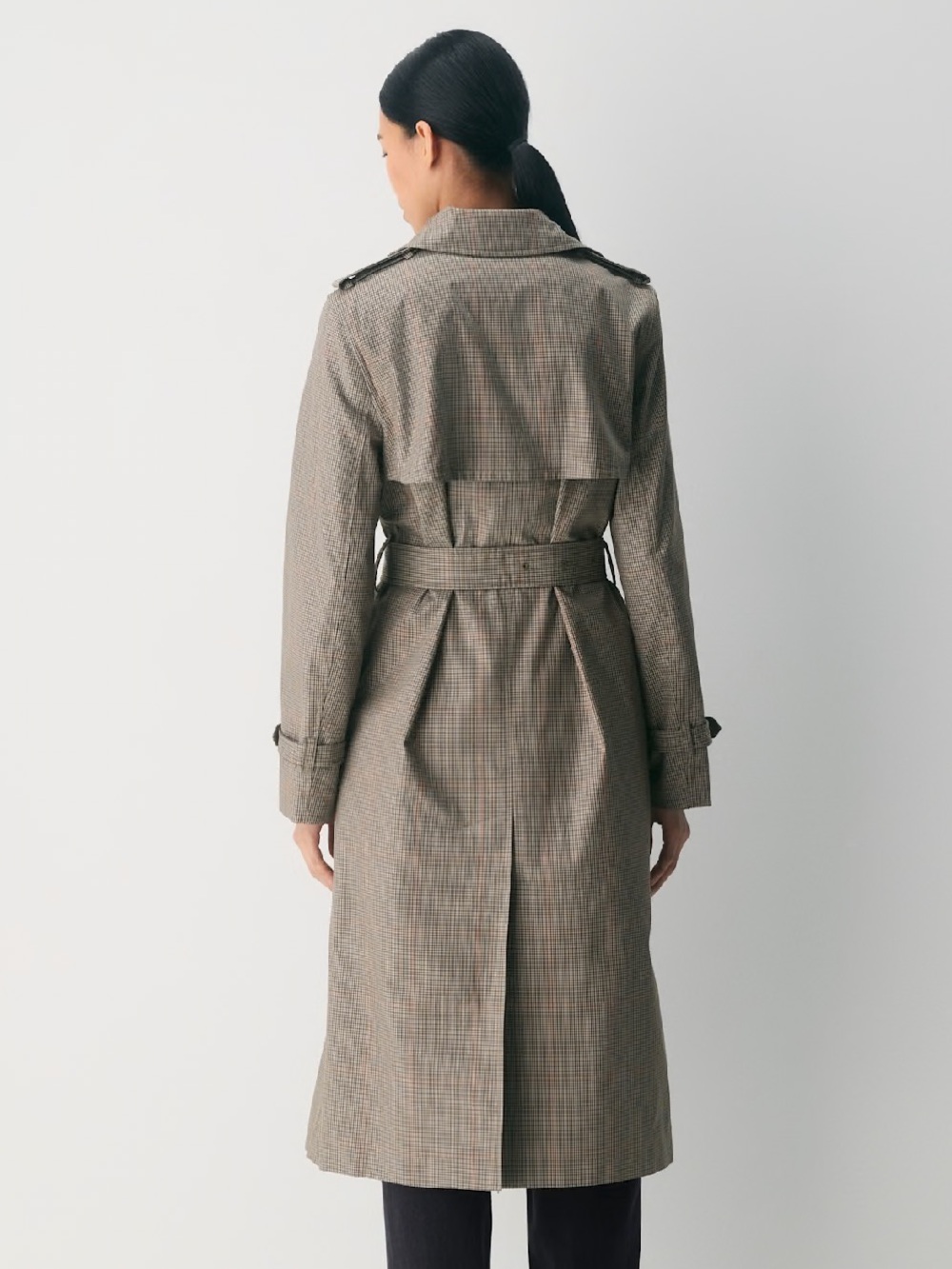 Aritzia The Finch Trench Coat City Twill Plaid - Picture 4 of 13